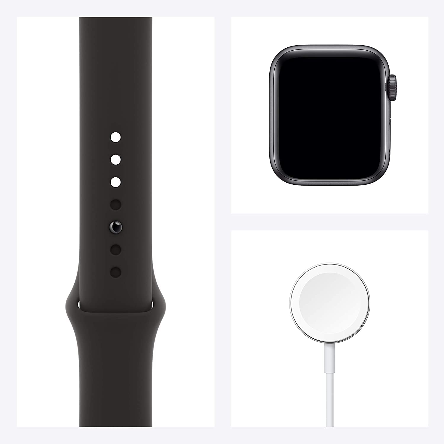 Apple Watch SE (GPS, 40mm) - Space Gray Aluminum Case with Black Sport Band - MKQ13LL/A