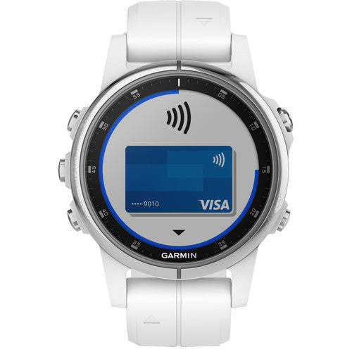 Garmin fŽ?nix 5S Plus Sapphire Edition Multi-Sport Training GPS Watch (42mm, White with Carrera White Band) ƒ?? 010-01987-00