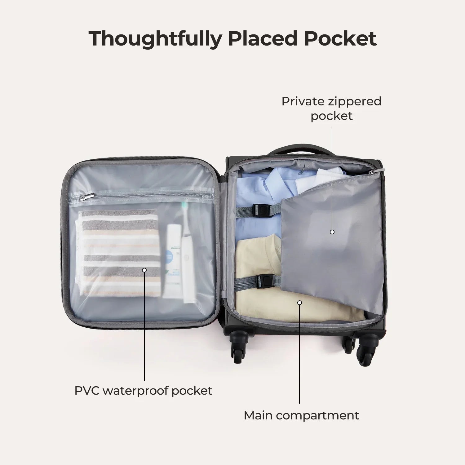 Bagsmart 16" Personal Item Carry on Luggage