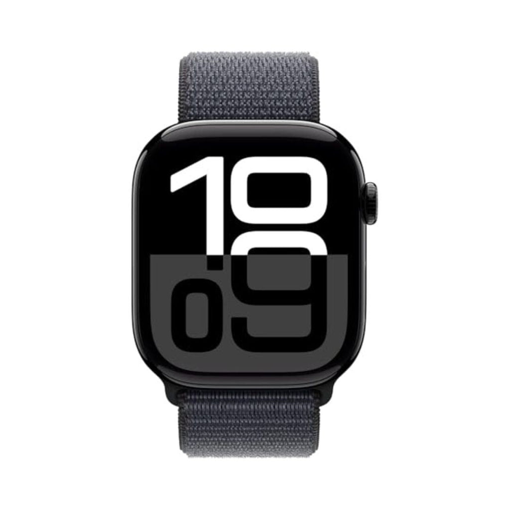 Apple Watch Series 10 (GPS) 46mm Jet Black Aluminum w/ Ink Sport Loop