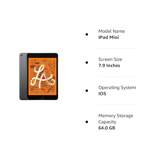Apple iPad Mini 5th Gen (2019) ? 7.9" ? Wi-Fi ? 64GB ? Space Gray ? MUQW2LL/A