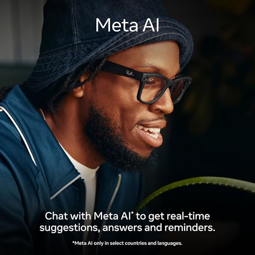 Ray-Ban Meta - Wayfarer Large Smart Glasses with Meta AI, Audio, Photo, Video Compatibility - Clear