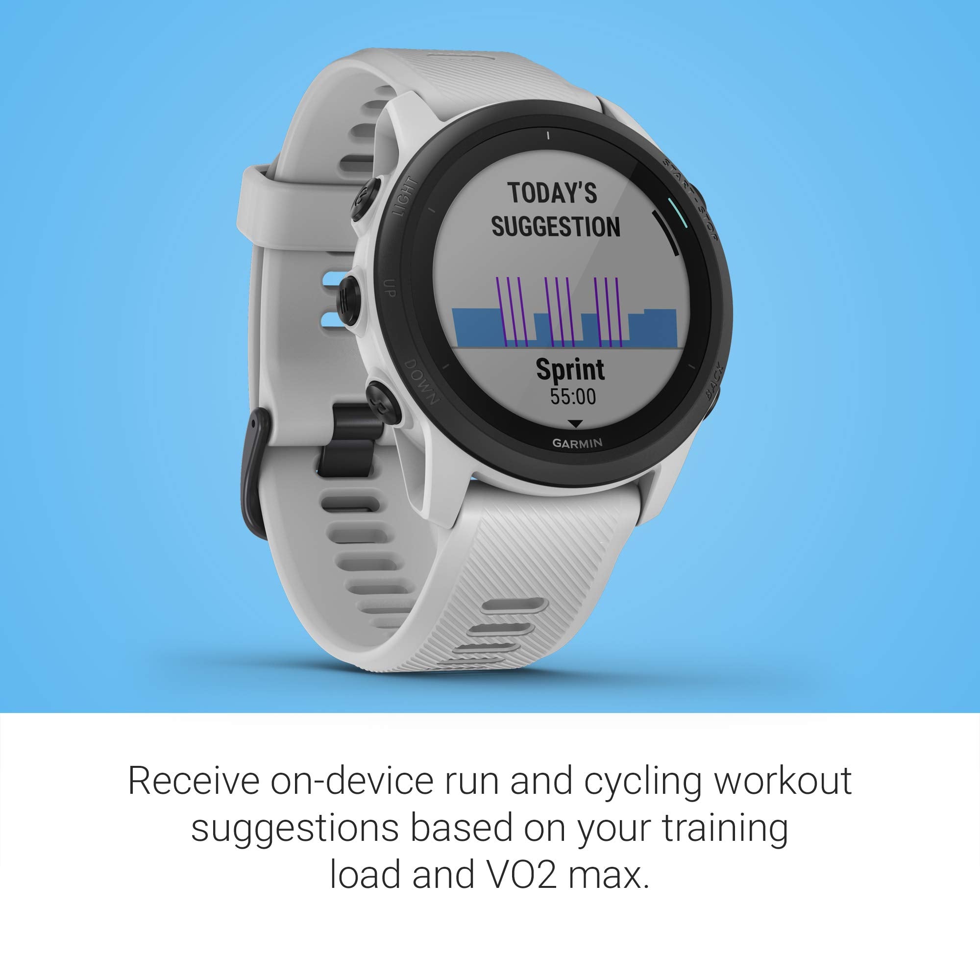 Garmin Forerunner 745 ƒ?? 43mm Black Bezel with Whitestone Case and Band ƒ?? 010-02445-03