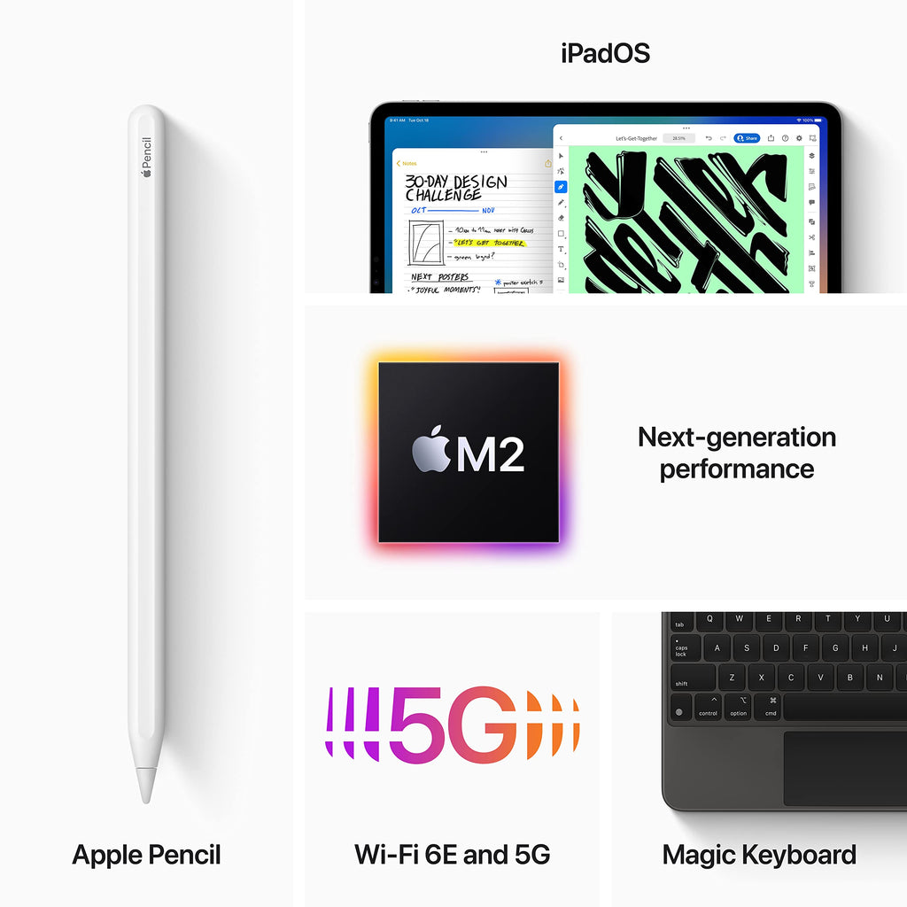 Unlocked Apple iPad Pro 12.9" - 6th Gen - Wifi+Cell - 512GB - Silver - MP633LL/A