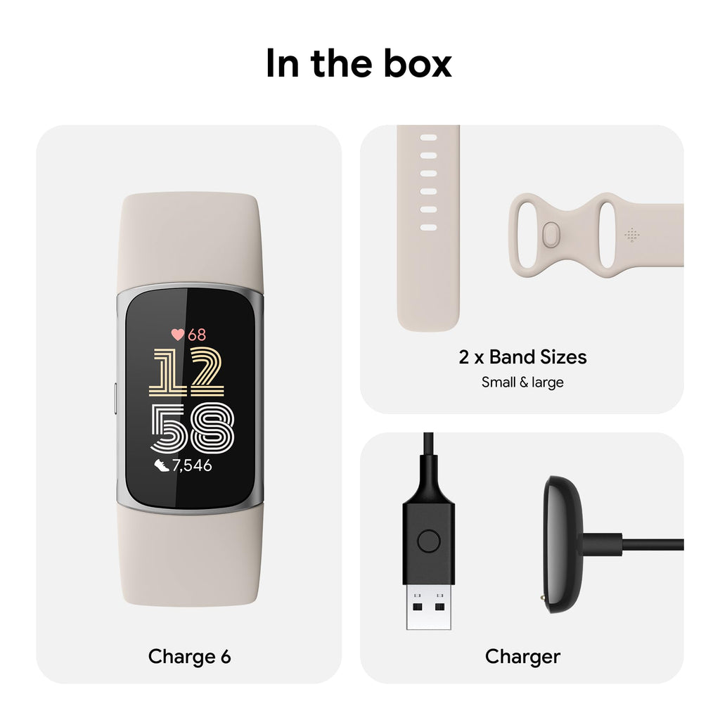 Fitbit Charge 6 Advanced Fitness & Health Tracker - Porcelain