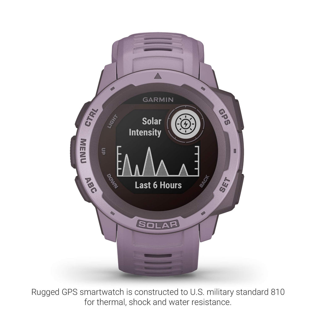 Garmin - Instinct Solar 45mm Fiber Orchid w/ Orchid Band - 010-02293-12