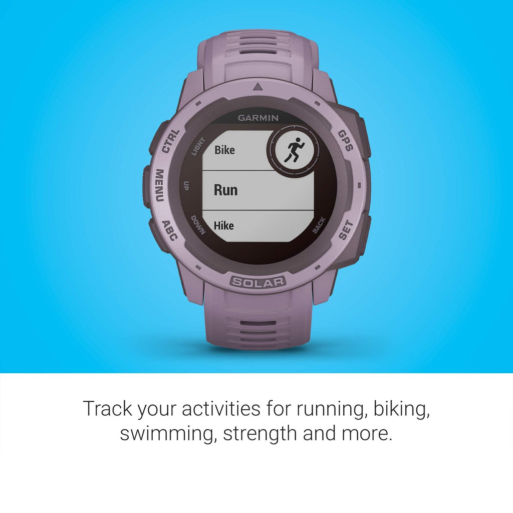 Garmin - Instinct Solar 45mm Fiber Orchid w/ Orchid Band - 010-02293-12