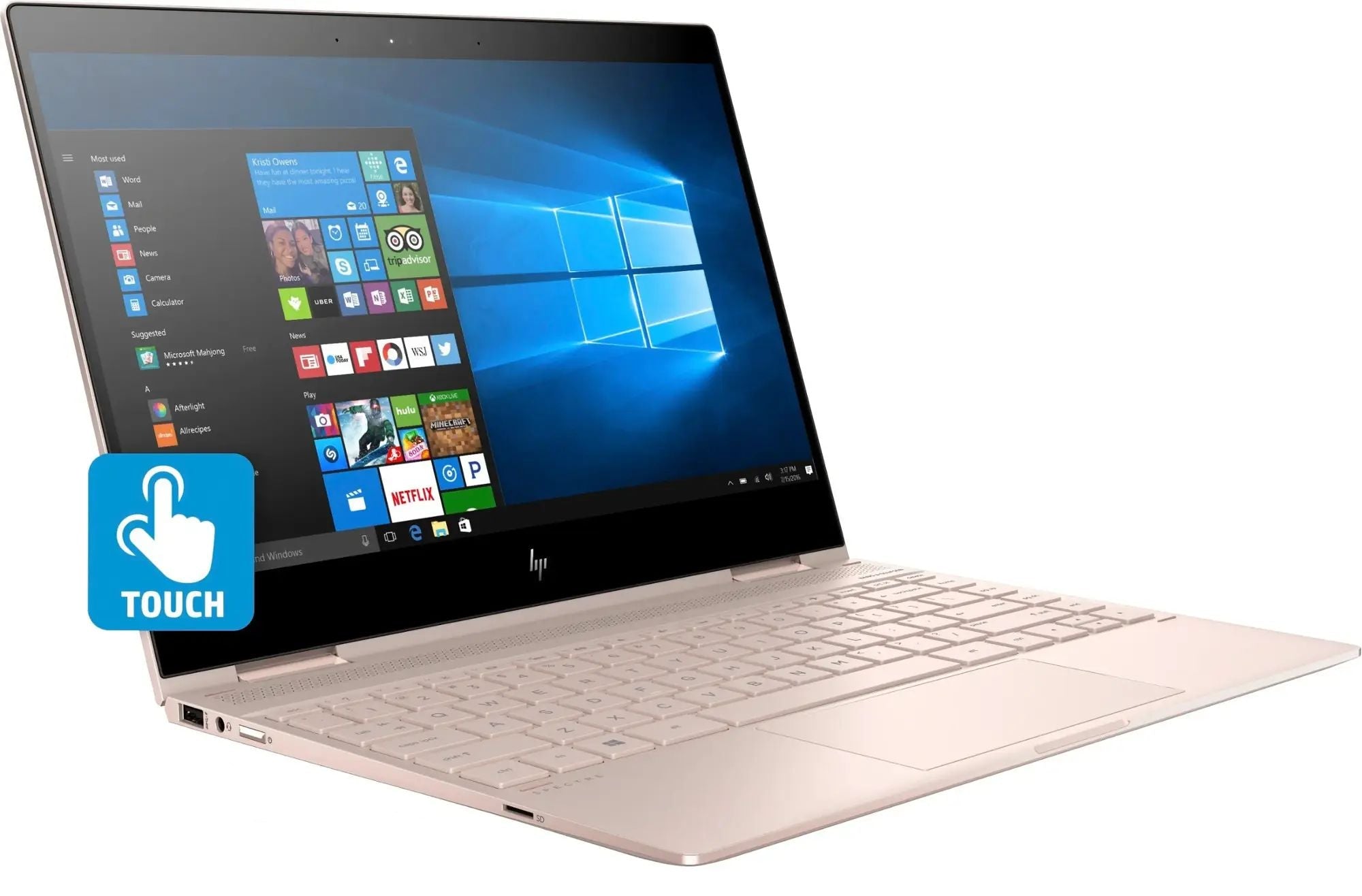 HP Spectre x360 ƒ?? 13.3" FHD Touch ƒ?? i7-8550U ƒ?? 16GB RAM ƒ?? 360GB SSD ƒ?? Rose Gold ƒ?? 13-ae015dx