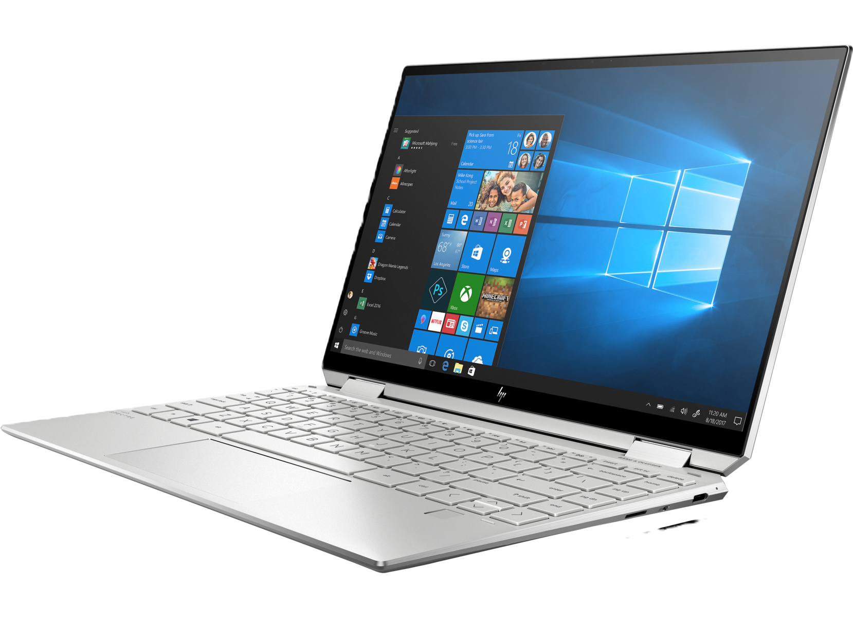 HP Spectre x360 ƒ?? 13.3" UHD AMOLED Touch ƒ?? i7-1065G7 ƒ?? 16GB RAM ƒ?? 512GB SSD ƒ?? Natural Silver ƒ?? 13-aw0020nr