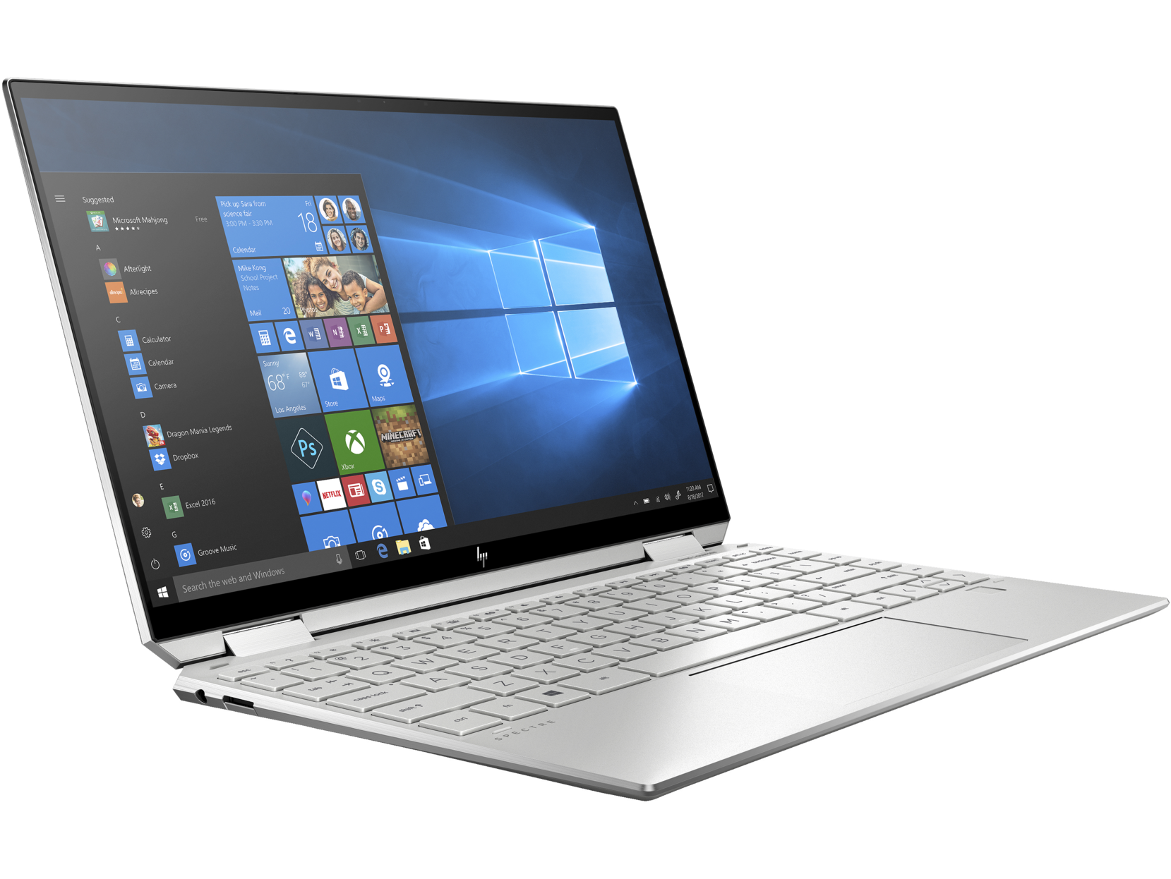HP Spectre x360 ƒ?? 13.3" UHD AMOLED Touch ƒ?? i7-1065G7 ƒ?? 16GB RAM ƒ?? 512GB SSD ƒ?? Natural Silver ƒ?? 13-aw0020nr