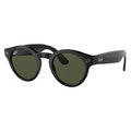 Ray-Ban Stories Round - 48-23mm - Glossy Black w/ G-15 Dark Green Lenses