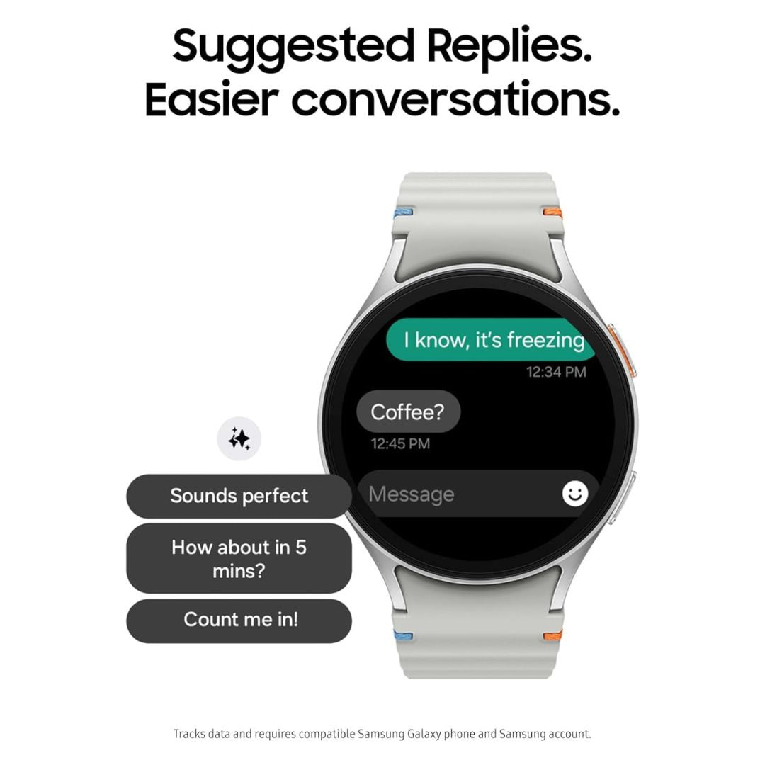 Samsung Galaxy Watch7 Aluminum Smartwatch 44mm LTE ƒ?? Silver with Cream Band ƒ?? SM-L315UZSAXAA