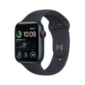 Apple Watch SE 2nd Gen GPS + Cellular 44mm Aluminum Case Mid Sport Band - Midnight - MNTY3LL/A