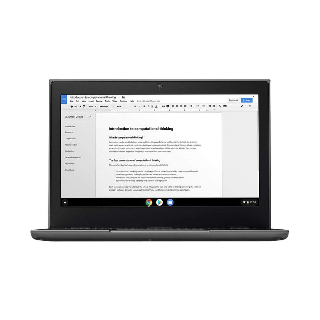 Lenovo 100e Chromebook 2nd Gen MTK ƒ?? 11.6" HD ƒ?? MT8173C ƒ?? 4GB RAM ƒ?? GX6250 ƒ?? 32GB SSD ƒ?? Black ƒ?? 81QB0000US