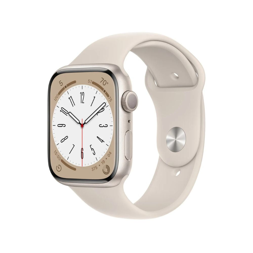 Apple Watch Series 8 (GPS) 45mm Starlight Aluminum Case with Starlight Sport Band ? S/M ? MNUP3LL/A
