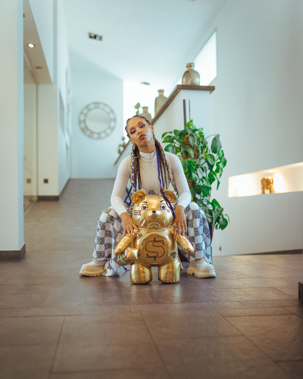 GOLD RUSH MONEYBEAR TEDDYBEAR BACKPACK