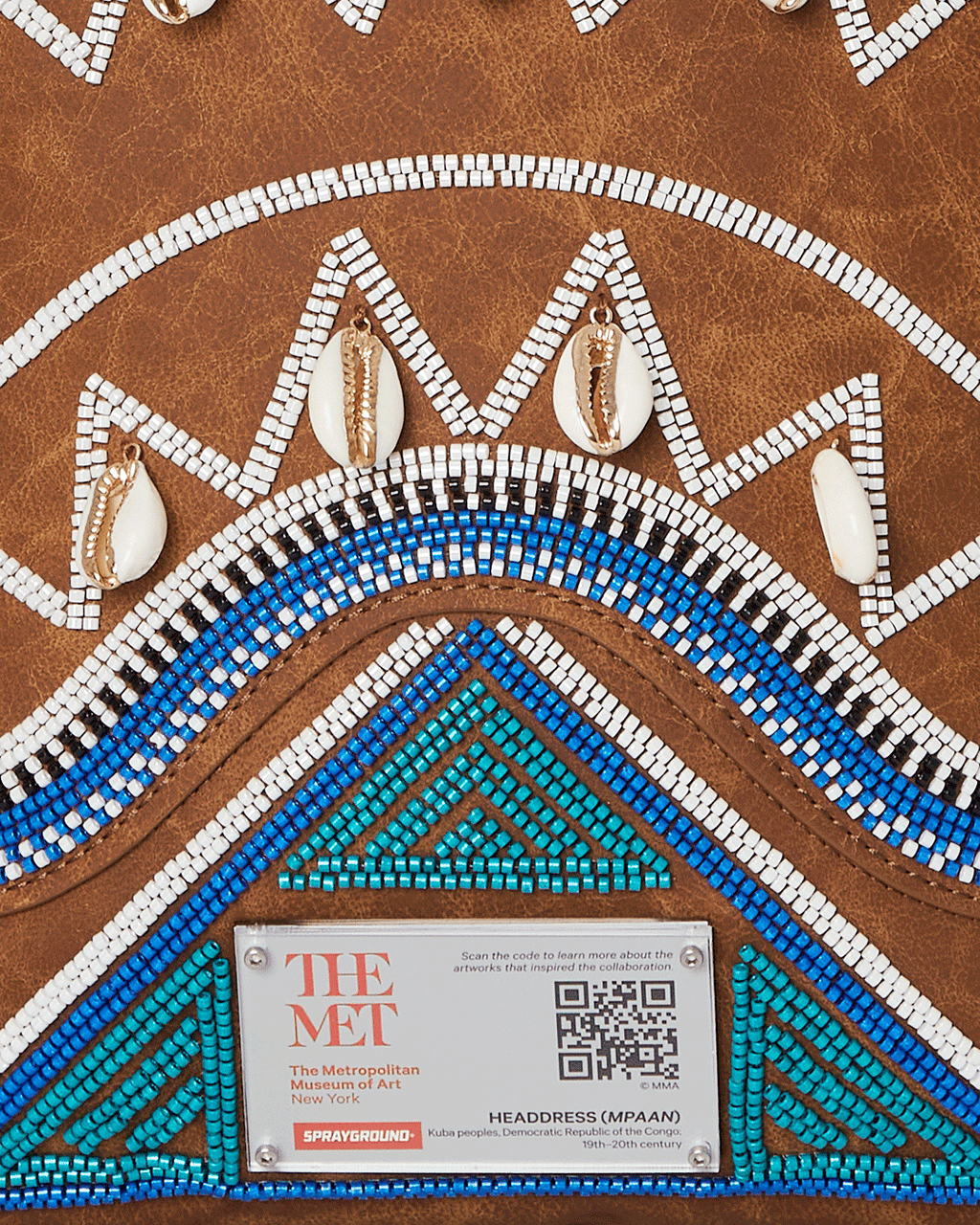 THE MET KUBA KINGDOM HEADDRESS BACKPACK
