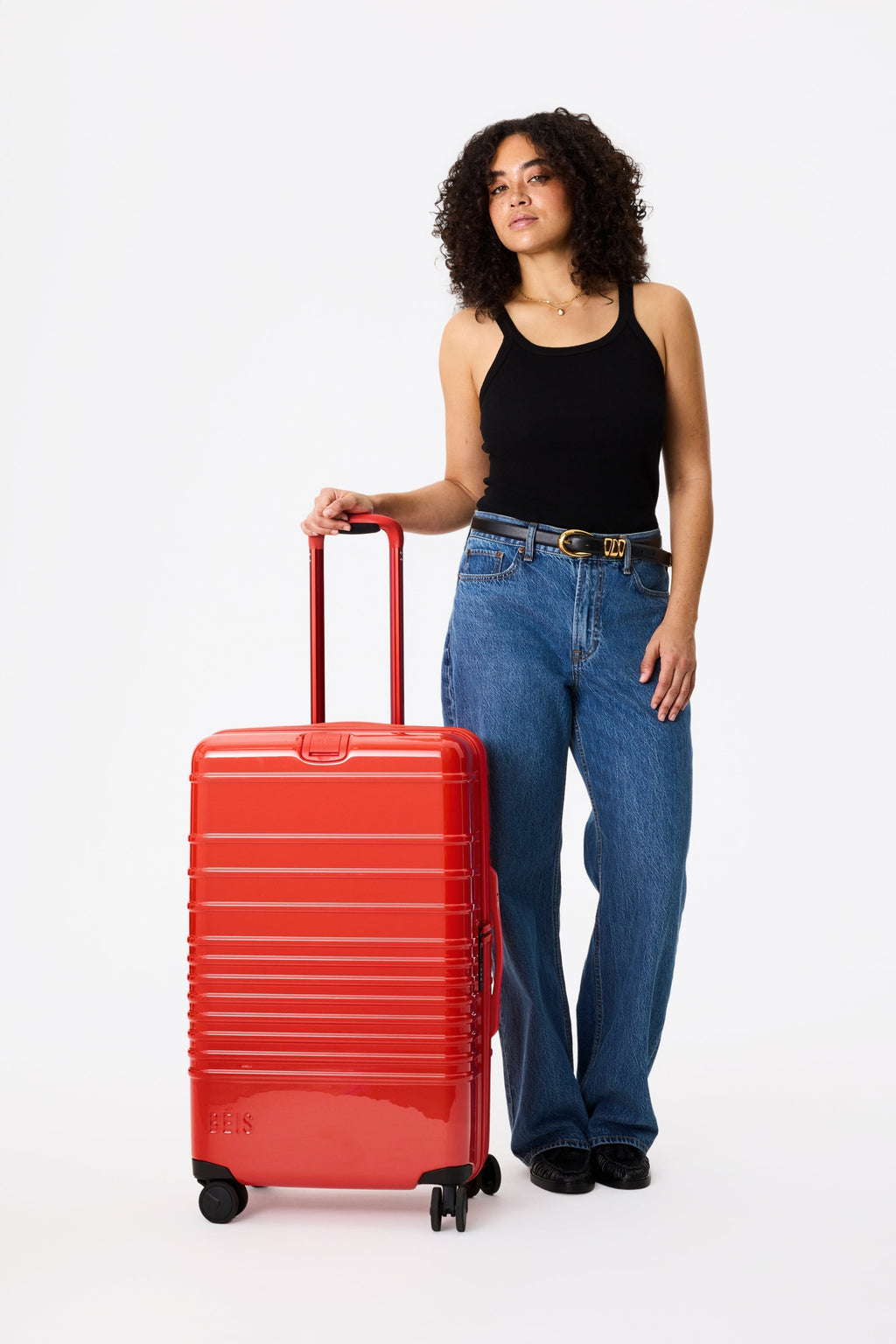 Resale The Medium Check-In Roller in Glossy Flame