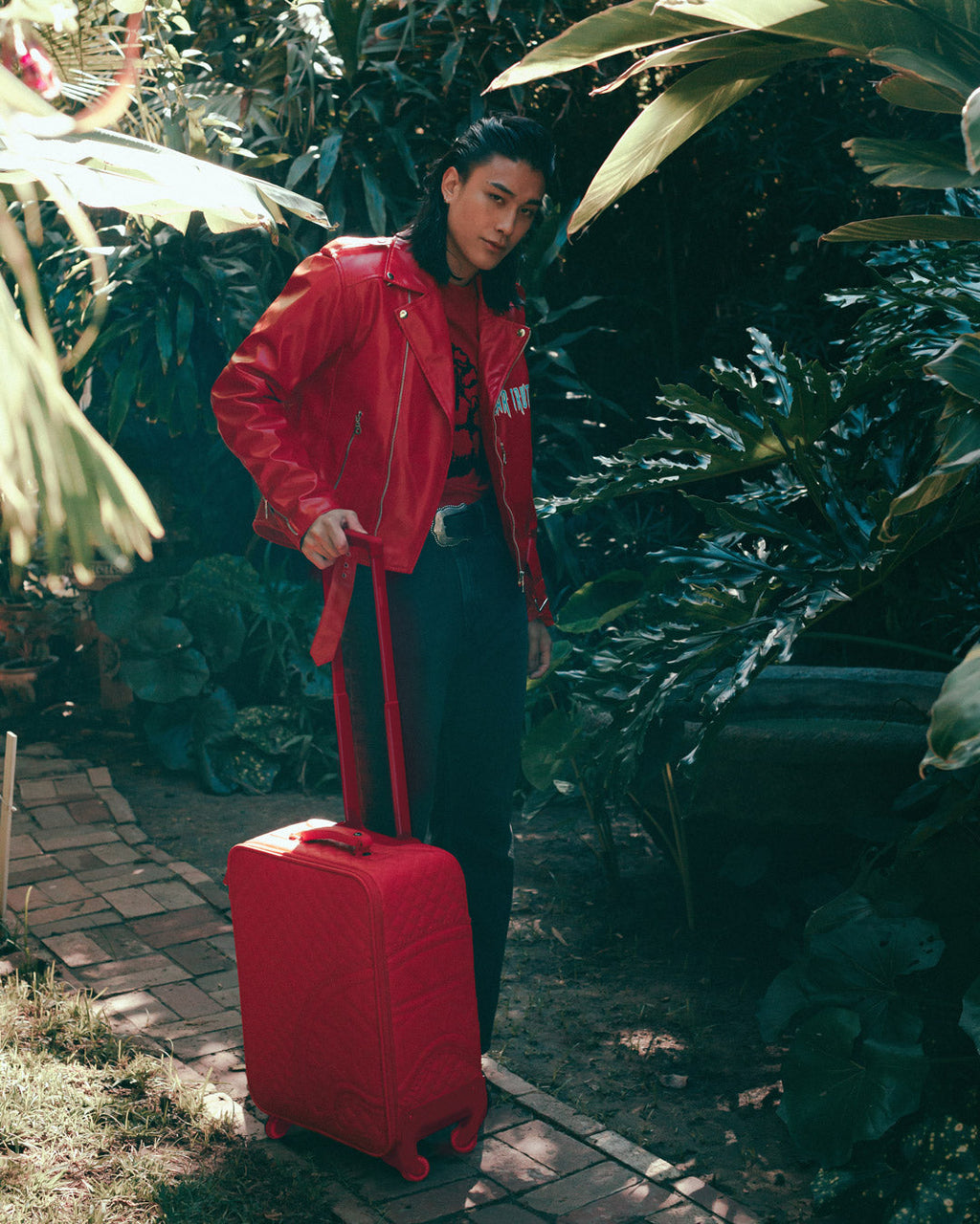 RED RIVIERA JETSETTER CARRY-ON LUGGAGE