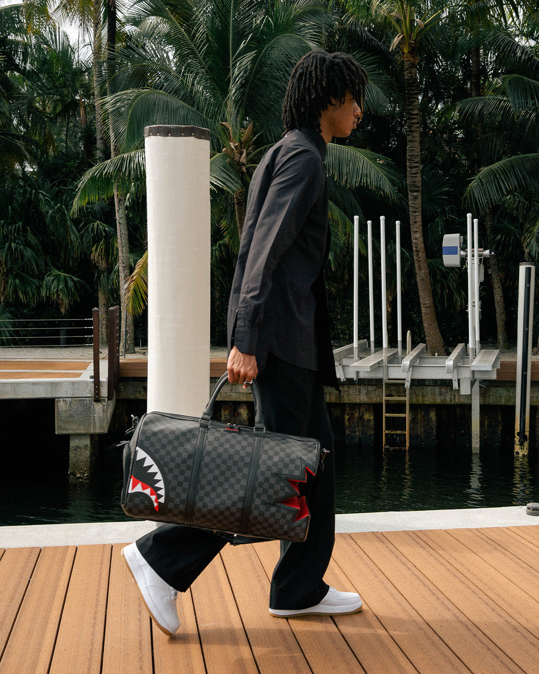 SHARK BITE SHARKS IN PARIS GRAY DUFFLE