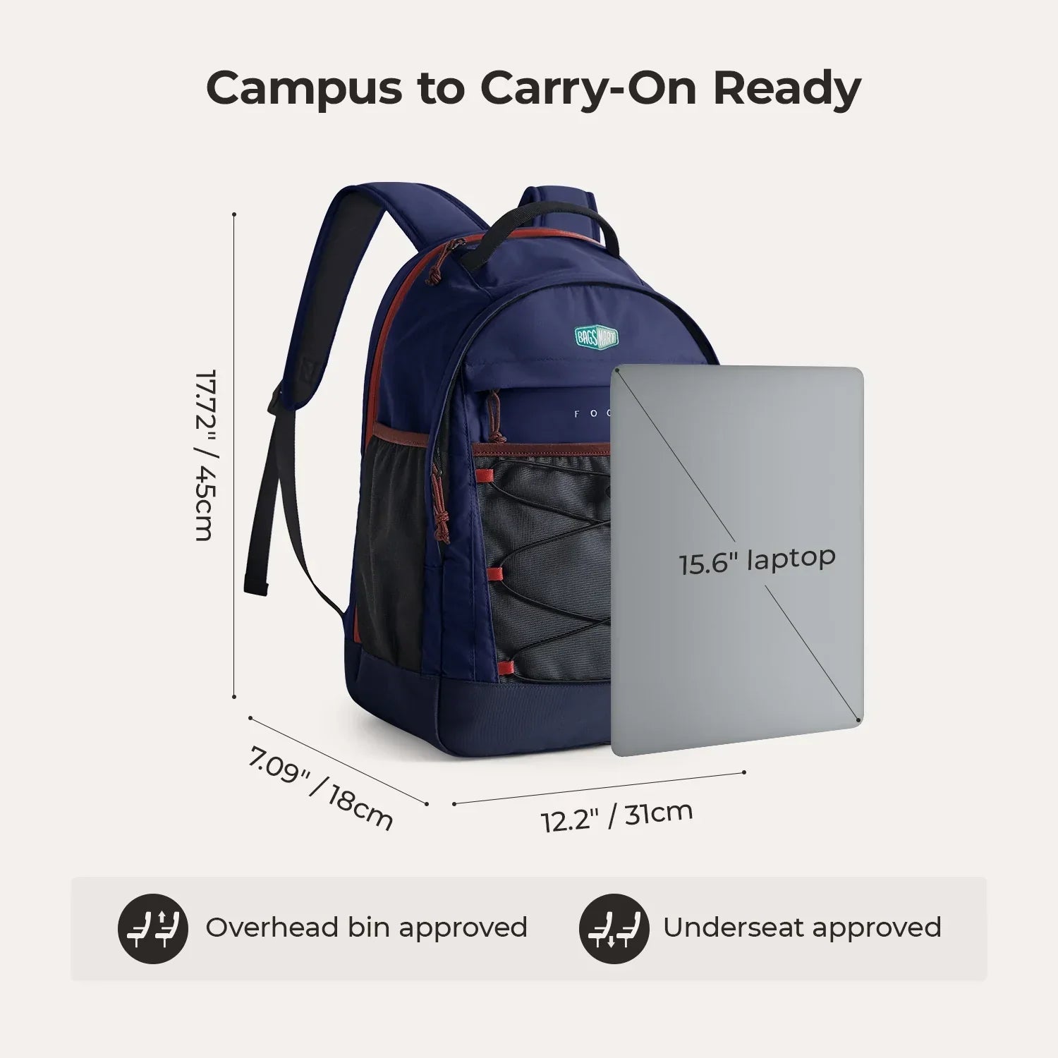 Focus 15.6" Laptop Backpack
