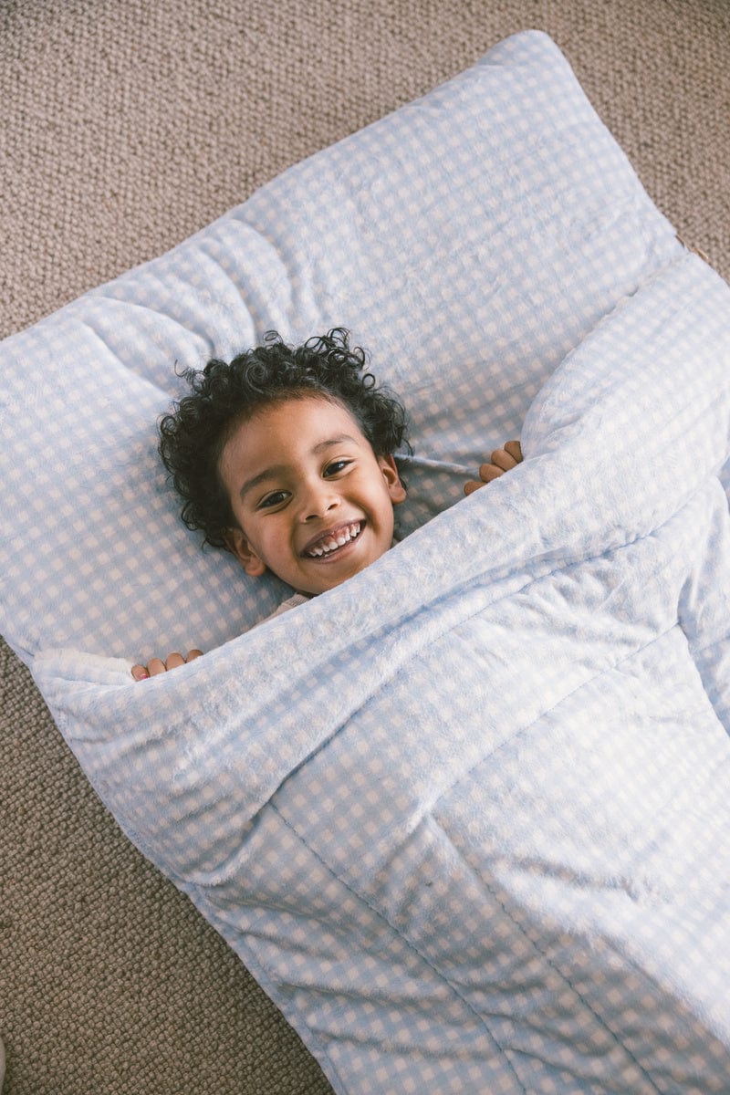 Sleeping Bag - Dusty Blue Gingham