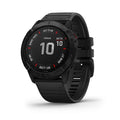 Garmin - fenix 6X Sapphire Smartwatch 51mm - Black DLC Leather Band - 010-02157-13