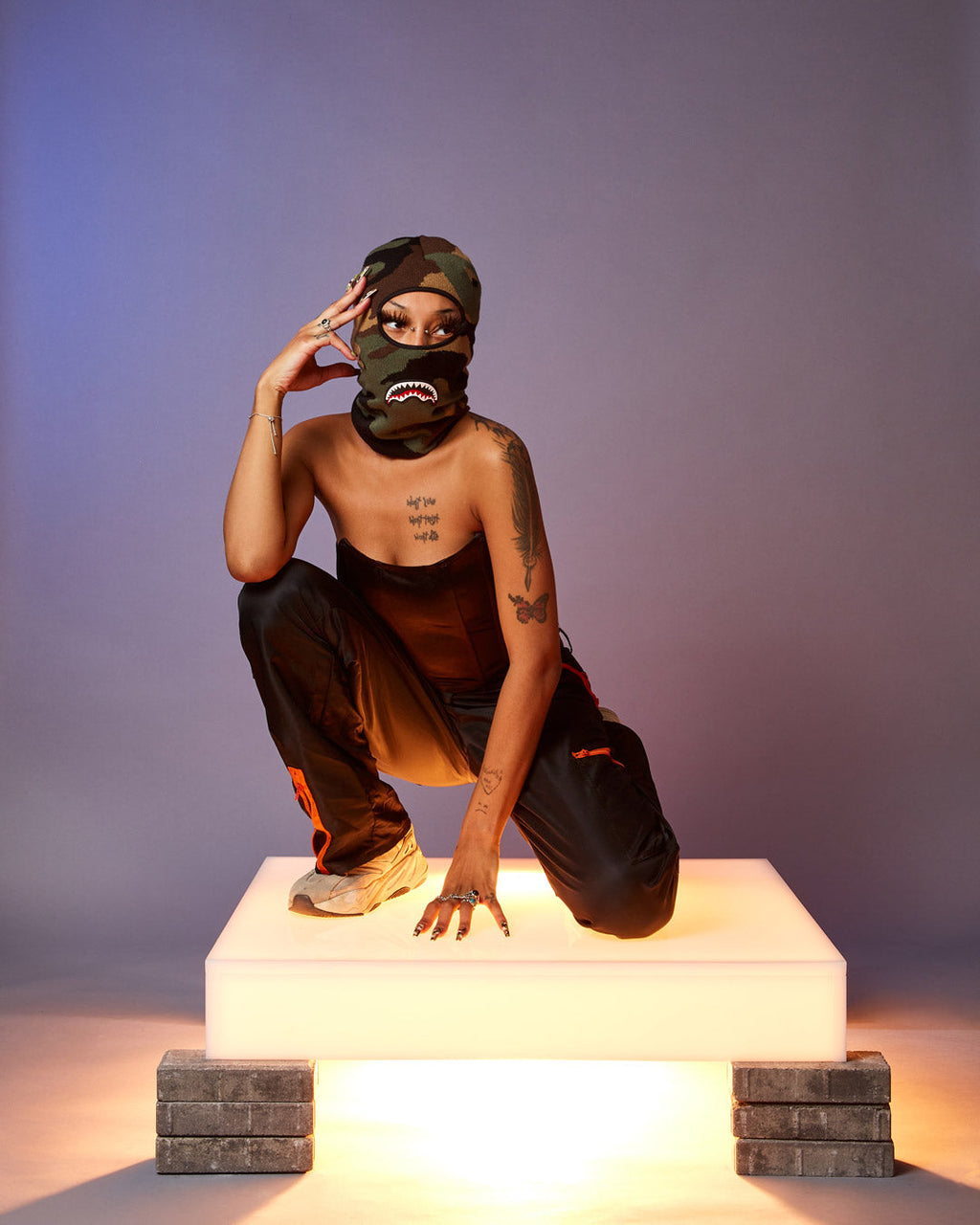 CAMO SHARK SKI MASK