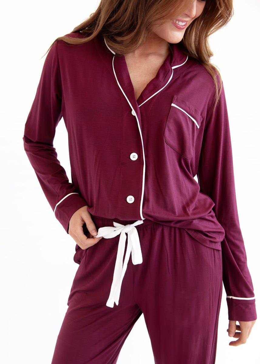 Middle of the Night Button Up - Maroon