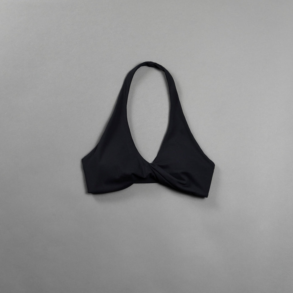 Alpha Black Halter Twist Bra (SALE)